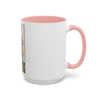 The 7 of Pentacles (Tarot Card) Accent Coffee Mug - Go Mug Yourself