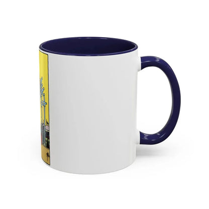 The 7 of Swords (Tarot Card) Accent Coffee Mug - Go Mug Yourself