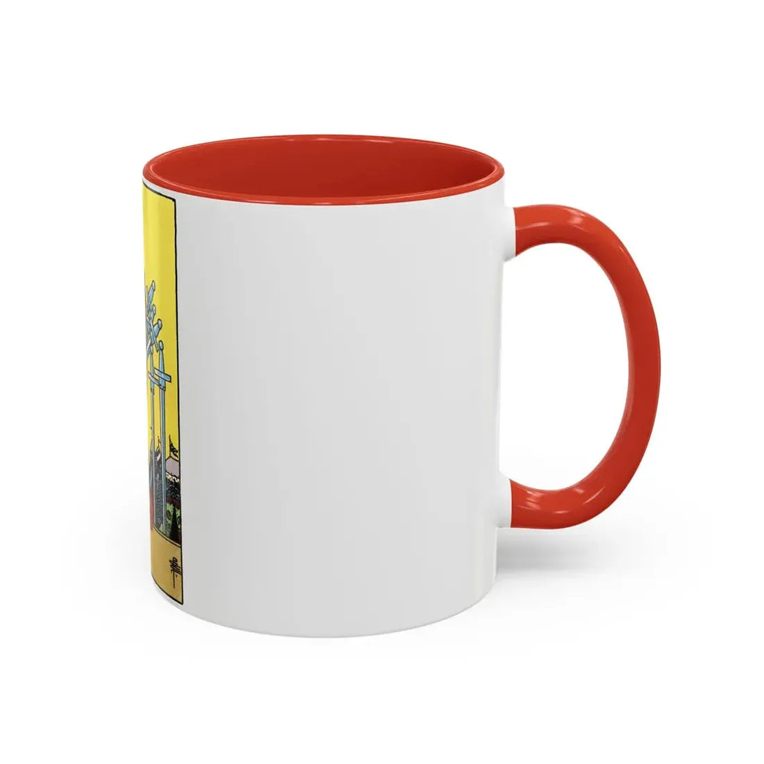 The 7 of Swords (Tarot Card) Accent Coffee Mug - Go Mug Yourself