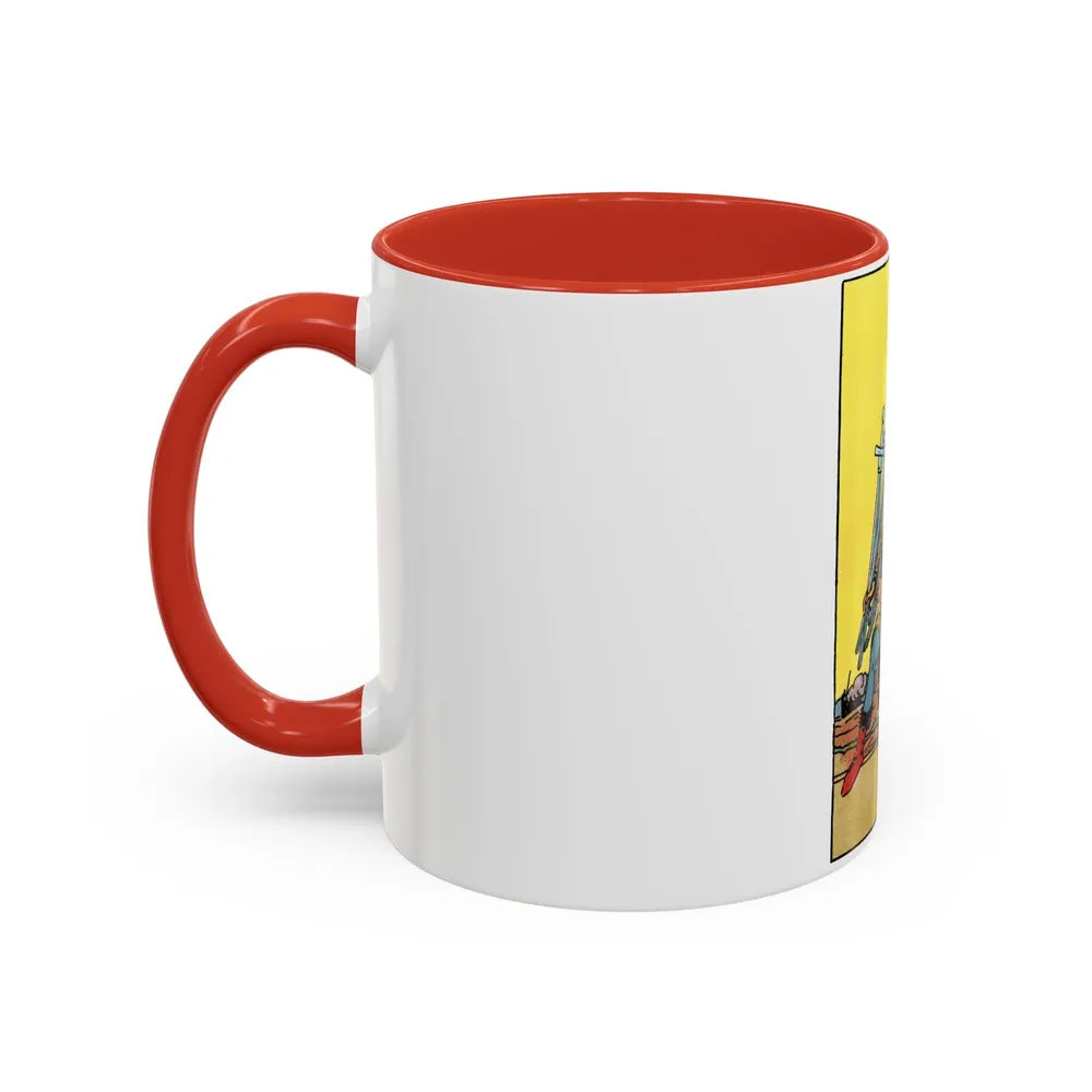 The 7 of Swords (Tarot Card) Accent Coffee Mug-Go Mug Yourself