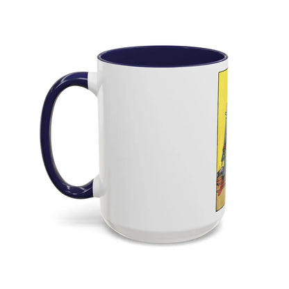 The 7 of Swords (Tarot Card) Accent Coffee Mug-Go Mug Yourself