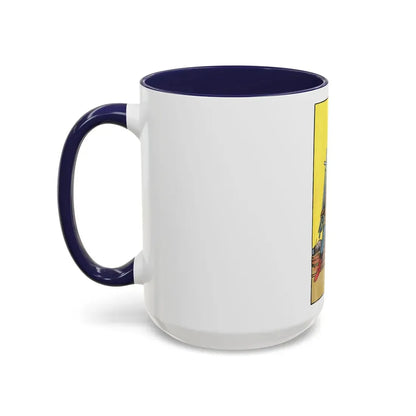 The 7 of Swords (Tarot Card) Accent Coffee Mug - Go Mug Yourself