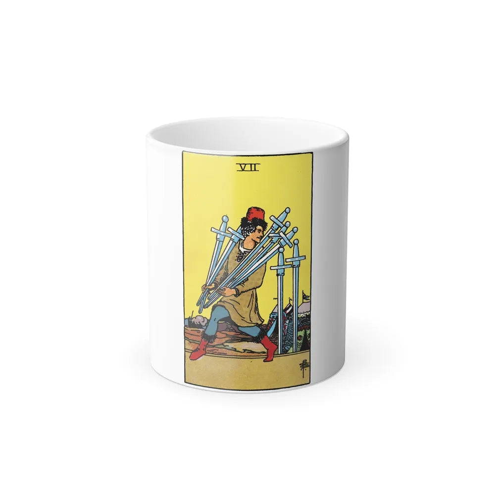 The 7 of Swords (Tarot Card) Color Changing Mug 11oz-11oz-Go Mug Yourself