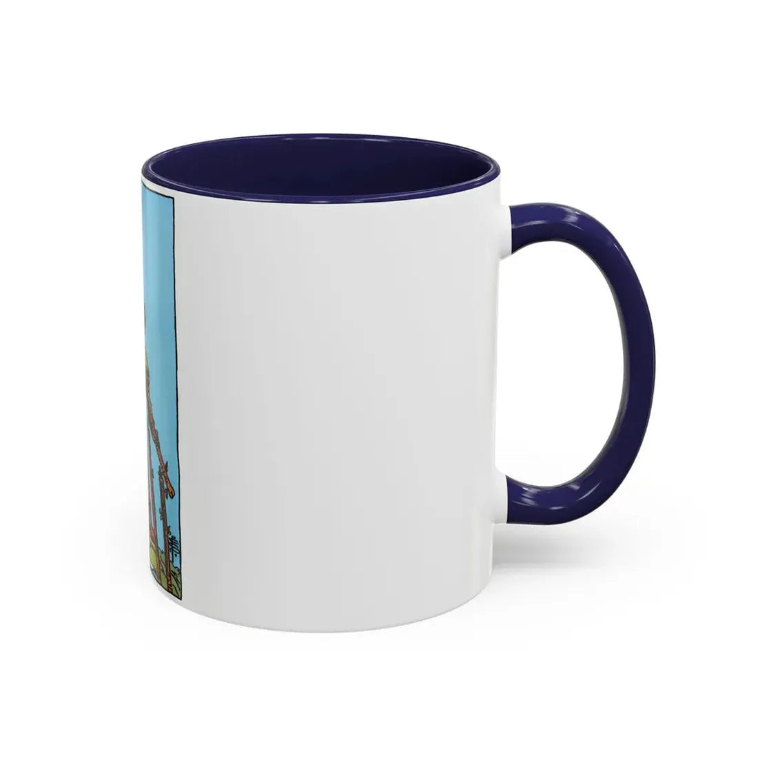 The 7 of Wands (Tarot Card) Accent Coffee Mug - Go Mug Yourself