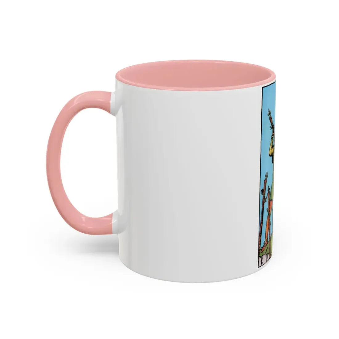 The 7 of Wands (Tarot Card) Accent Coffee Mug - Go Mug Yourself
