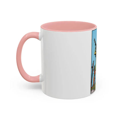 The 7 of Wands (Tarot Card) Accent Coffee Mug - Go Mug Yourself