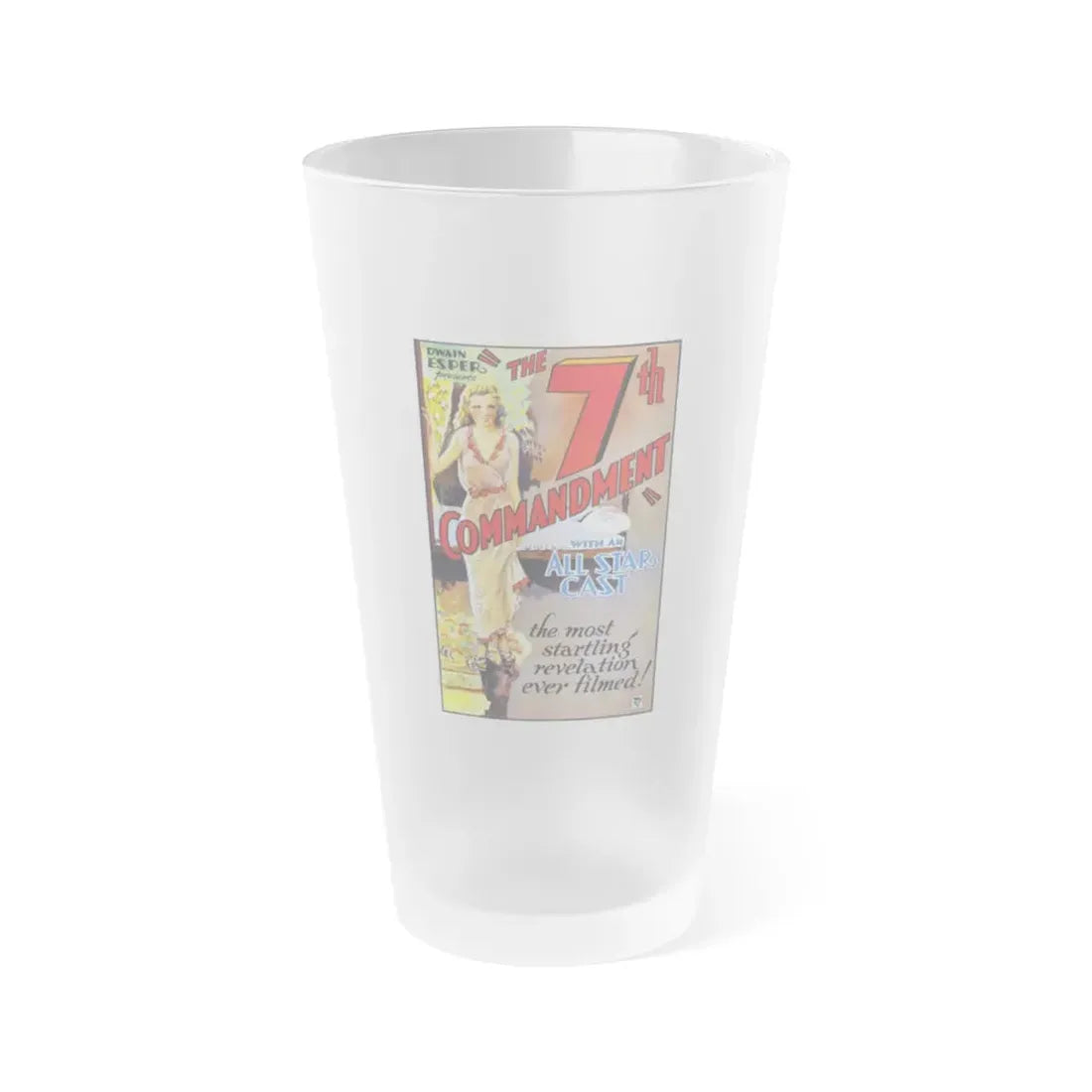 THE 7TH COMMANDMENT 1932 Movie Poster - Frosted Pint Glass 16oz Default Title - Go Mug Yourself