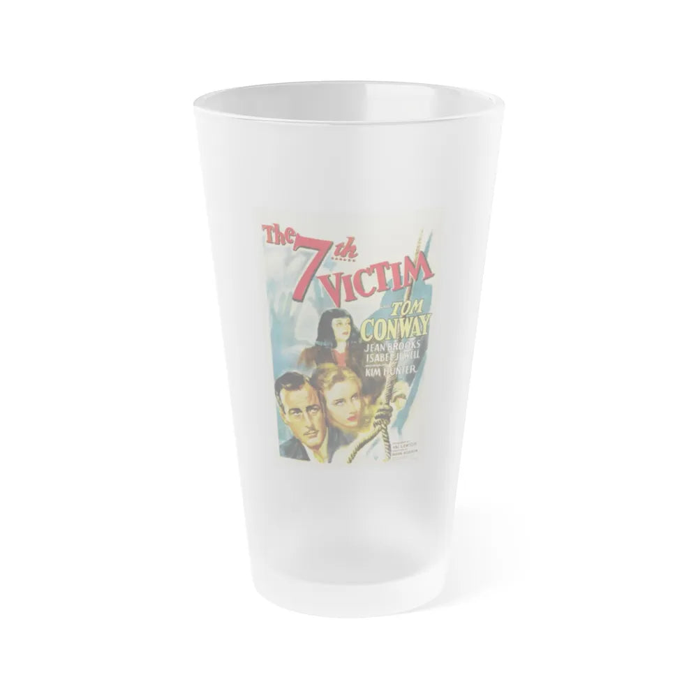 THE 7TH VICTIM 1943 Movie Poster - Frosted Pint Glass 16oz-16oz-Frosted-Go Mug Yourself