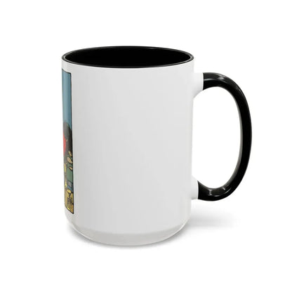 The 8 of Cups (Tarot Card) Accent Coffee Mug - Go Mug Yourself