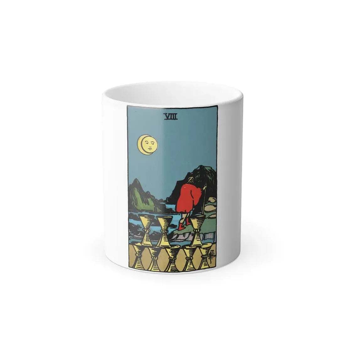 The 8 of Cups (Tarot Card) Color Changing Mug 11oz - Go Mug Yourself