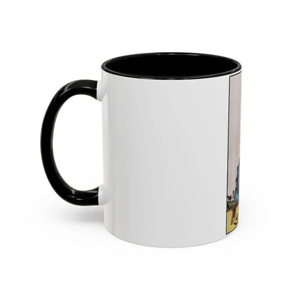 The 8 of Pentacles (Tarot Card) Accent Coffee Mug - Go Mug Yourself