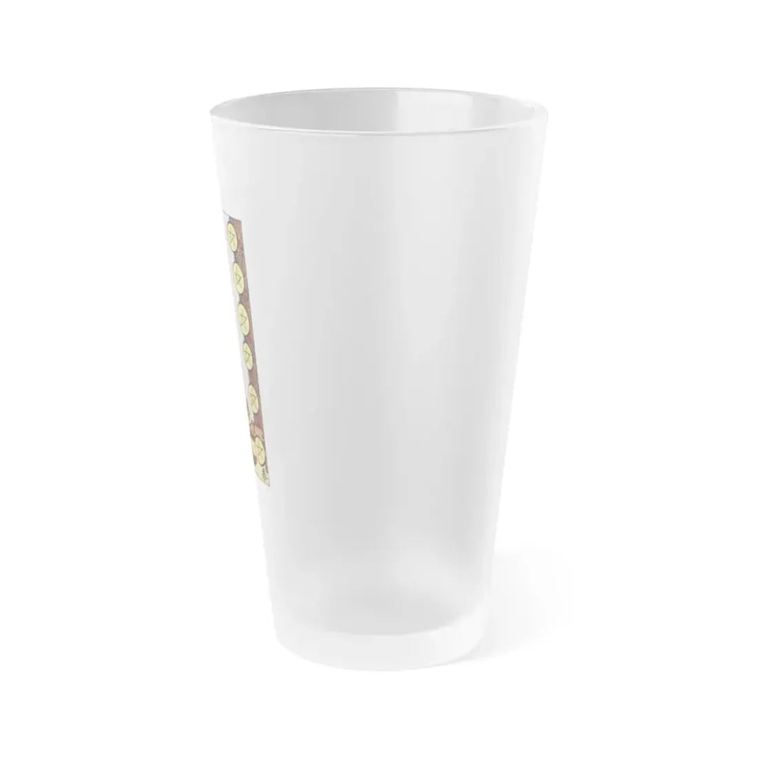 The 8 of Pentacles (Tarot Card) Frosted Pint Glass 16oz - Go Mug Yourself