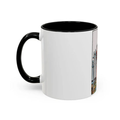 The 8 of Swords (Tarot Card) Accent Coffee Mug - Go Mug Yourself