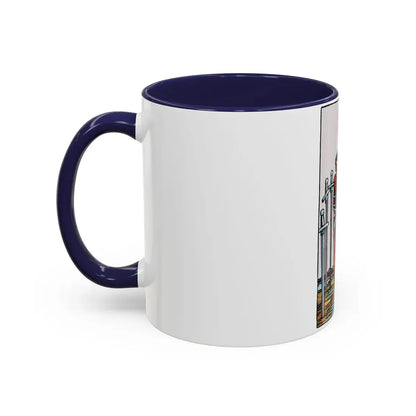 The 8 of Swords (Tarot Card) Accent Coffee Mug - Go Mug Yourself