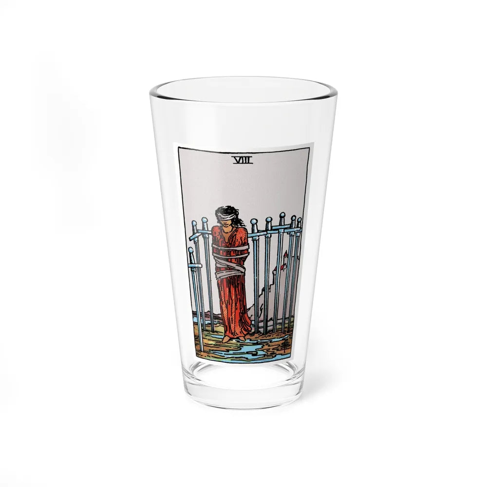 The 8 of Swords (Tarot Card) Pint Glass 16oz-16oz-Go Mug Yourself