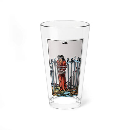 The 8 of Swords (Tarot Card) Pint Glass 16oz-16oz-Go Mug Yourself