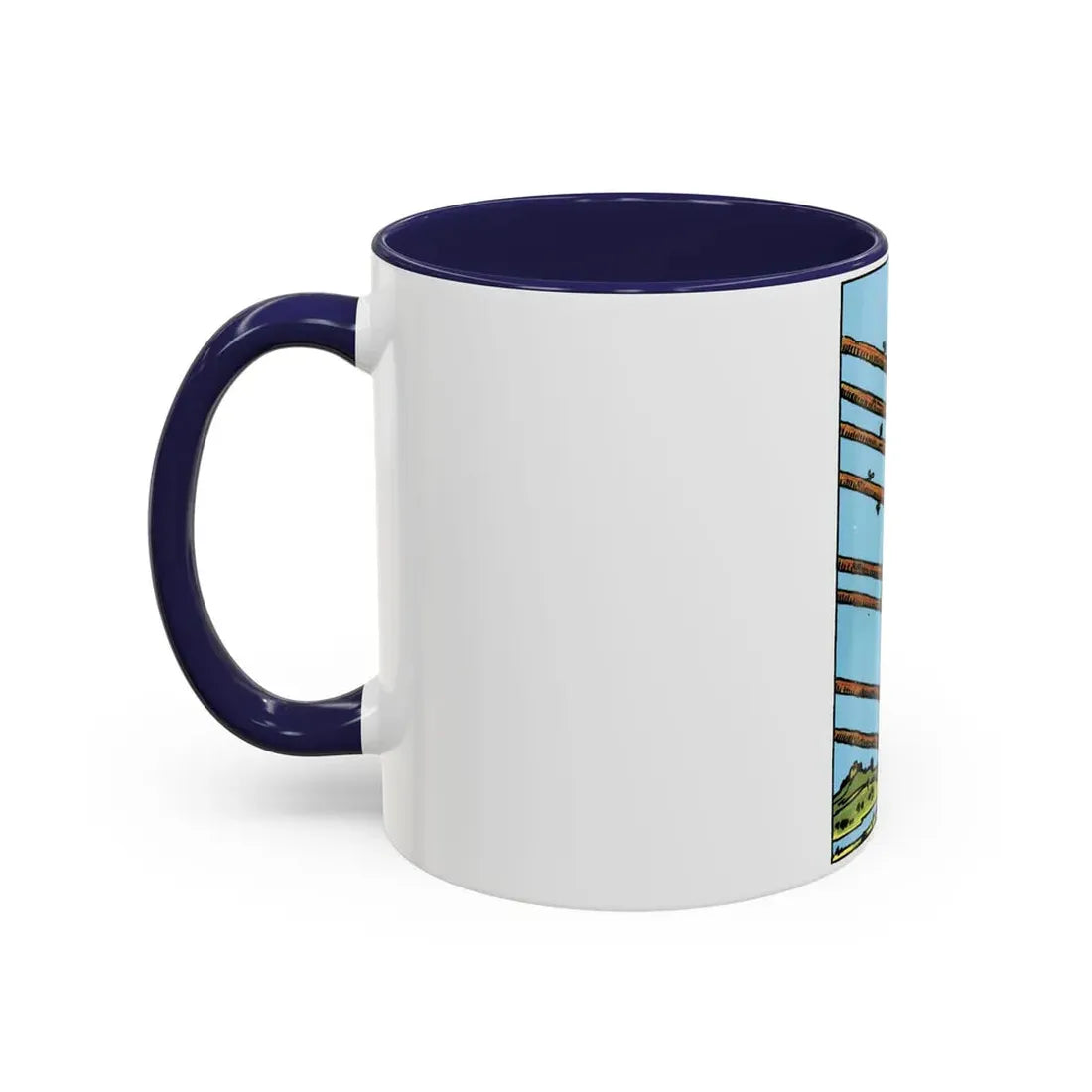The 8 of Wands (Tarot Card) Accent Coffee Mug - Go Mug Yourself