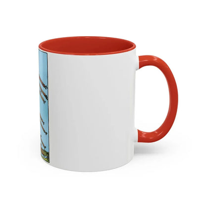 The 8 of Wands (Tarot Card) Accent Coffee Mug - Go Mug Yourself