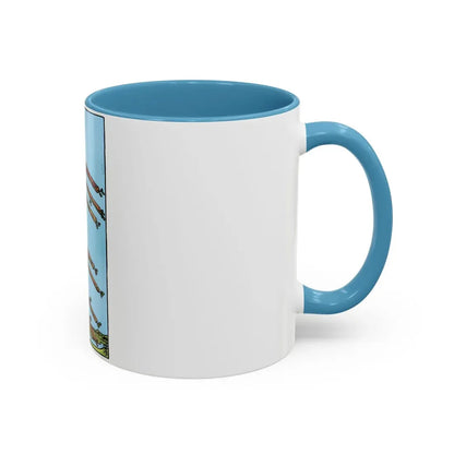 The 8 of Wands (Tarot Card) Accent Coffee Mug - Go Mug Yourself