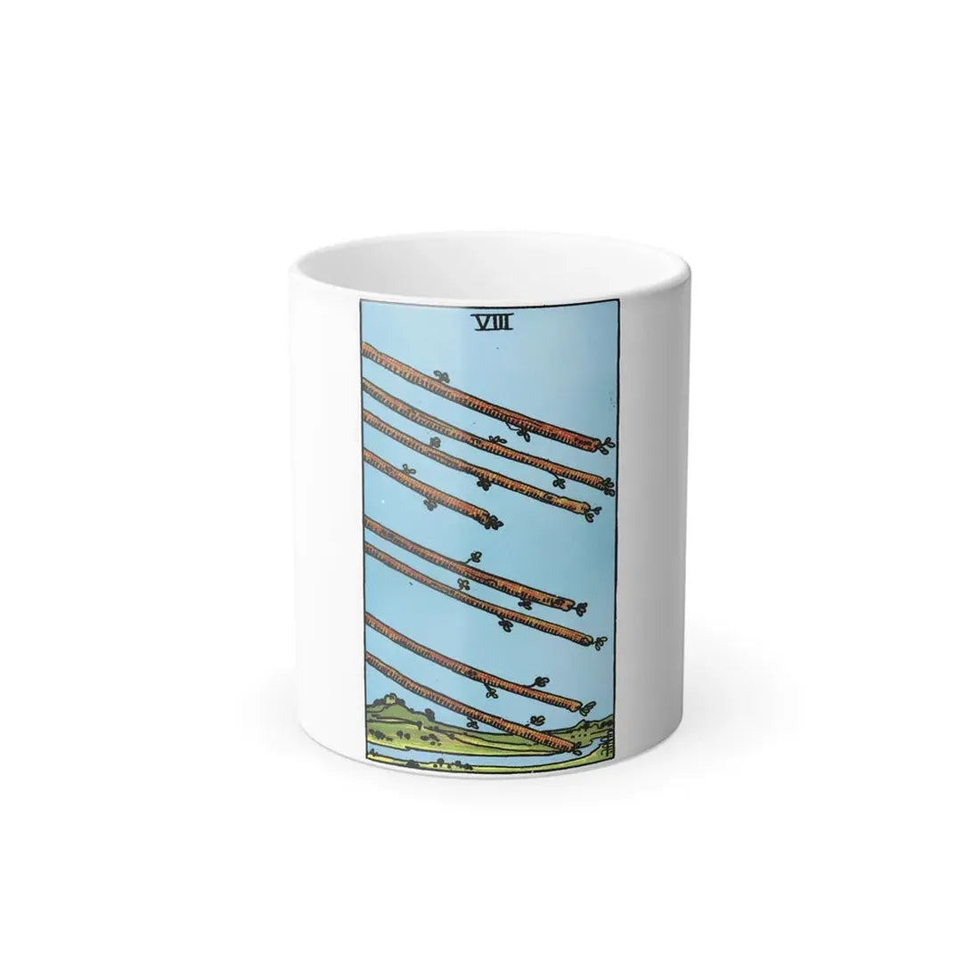 The 8 of Wands (Tarot Card) Color Changing Mug 11oz - Go Mug Yourself