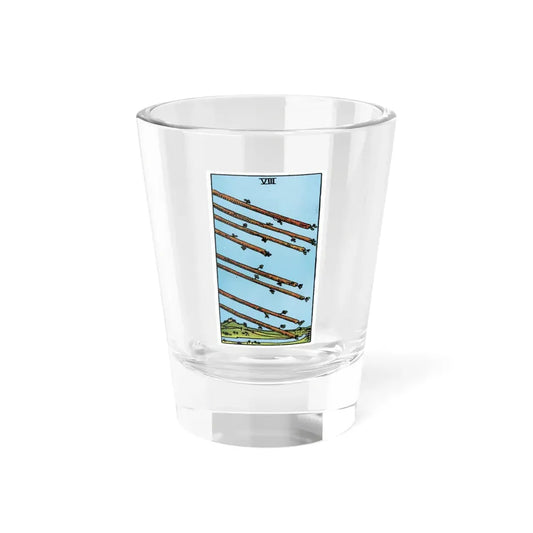 The 8 of Wands (Tarot Card) Shot Glass 1.5oz 1.5oz - Go Mug Yourself