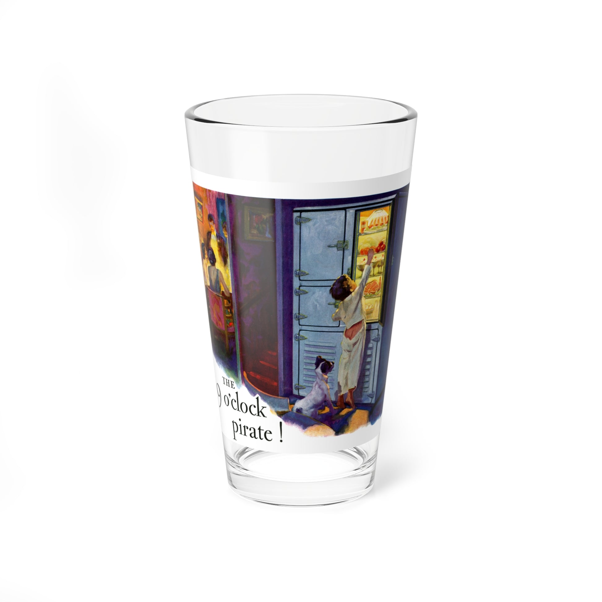 The 9 o'clock pirate ad, 1929 (Magazine Illustration) Pint Glass 16oz-16oz-Go Mug Yourself