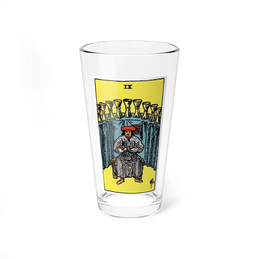 The 9 of Cups (Tarot Card) Pint Glass 16oz 16oz - Go Mug Yourself