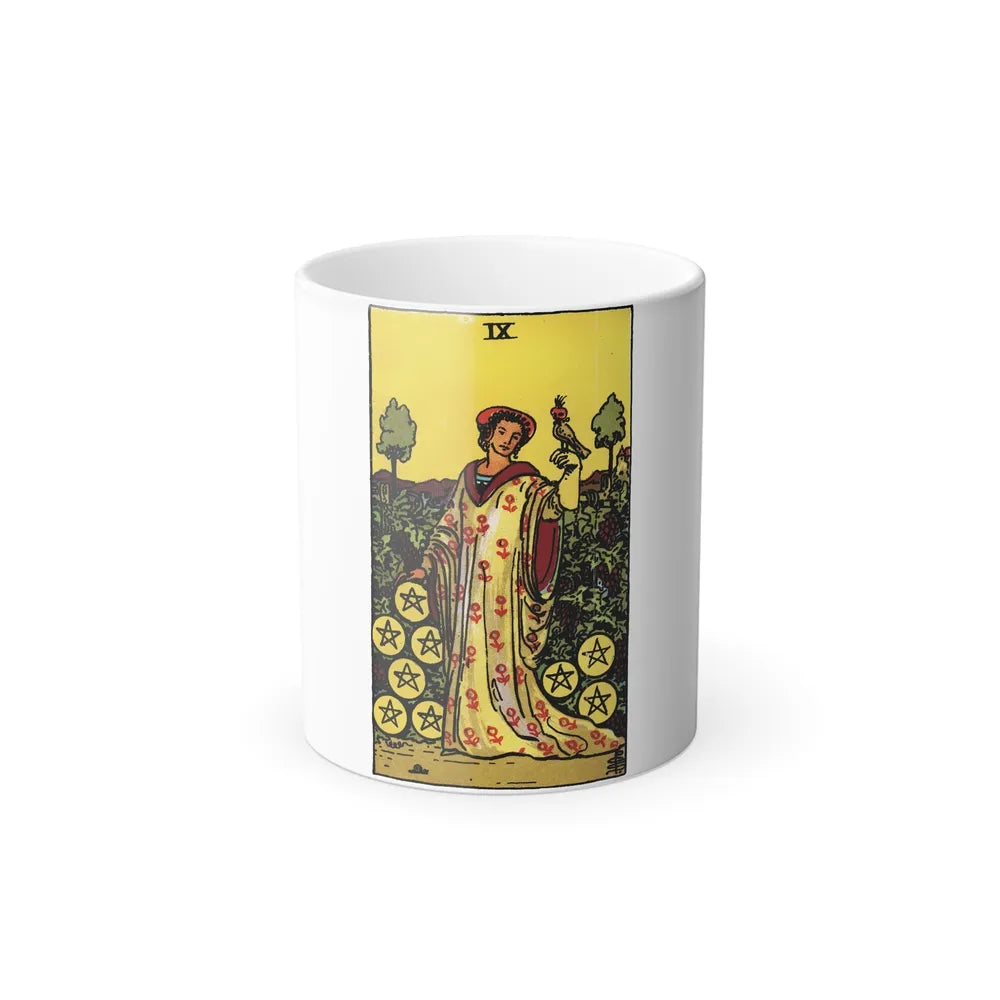 The 9 of Pentacles (Tarot Card) Color Changing Mug 11oz-11oz-Go Mug Yourself