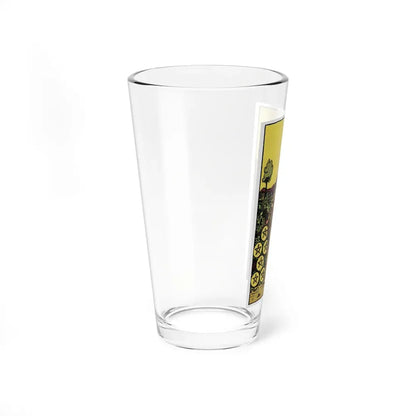The 9 of Pentacles (Tarot Card) Pint Glass 16oz - Go Mug Yourself