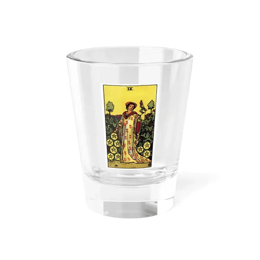 The 9 of Pentacles (Tarot Card) Shot Glass 1.5oz 1.5oz - Go Mug Yourself