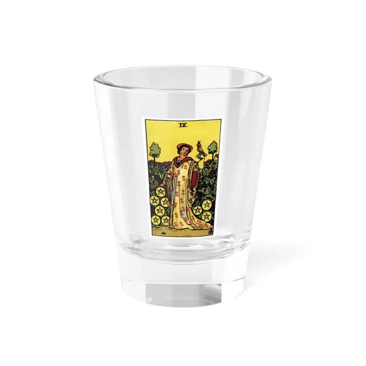 The 9 of Pentacles (Tarot Card) Shot Glass 1.5oz 1.5oz - Go Mug Yourself