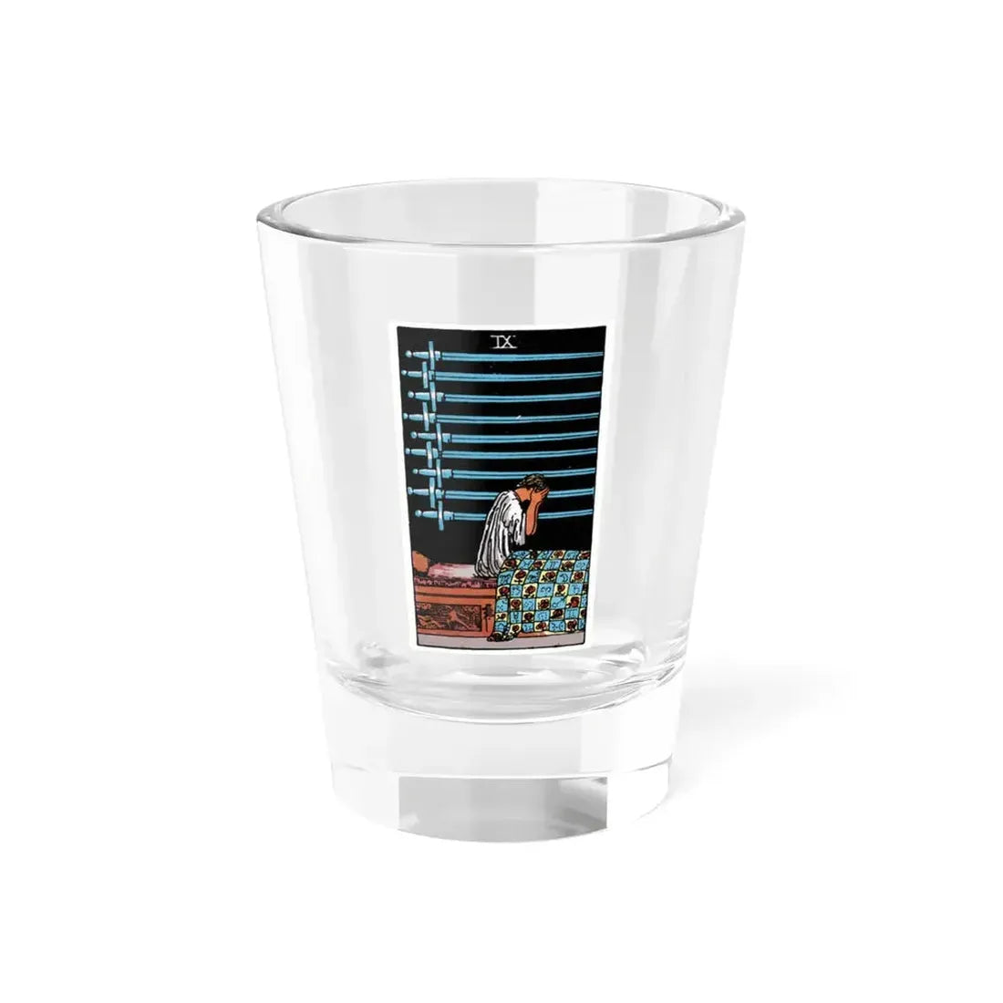 The 9 of Swords (Tarot Card) Shot Glass 1.5oz 1.5oz - Go Mug Yourself