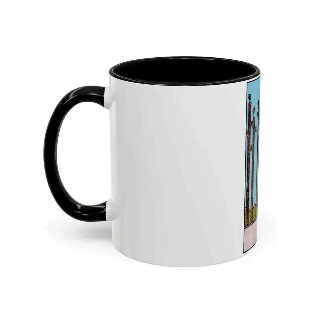 The 9 of Wands (Tarot Card) Accent Coffee Mug - Go Mug Yourself