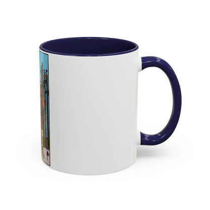 The 9 of Wands (Tarot Card) Accent Coffee Mug - Go Mug Yourself