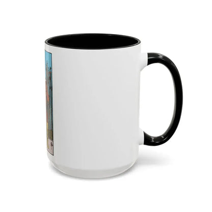 The 9 of Wands (Tarot Card) Accent Coffee Mug - Go Mug Yourself
