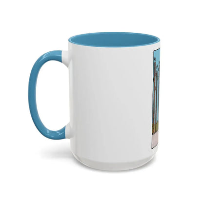 The 9 of Wands (Tarot Card) Accent Coffee Mug - Go Mug Yourself