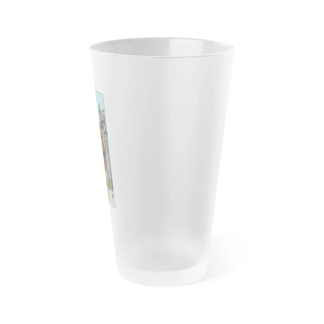 The 9 of Wands (Tarot Card) Frosted Pint Glass 16oz - Go Mug Yourself