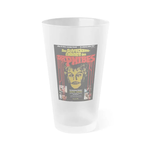 THE ABOMINABLE DR. PHIBES (GERMAN) 1971 Movie Poster - Frosted Pint Glass 16oz 16oz Frosted - Go Mug Yourself