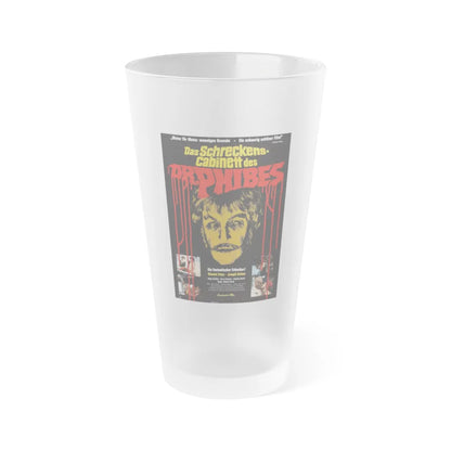 THE ABOMINABLE DR. PHIBES (GERMAN) 1971 Movie Poster - Frosted Pint Glass 16oz-16oz-Frosted-Go Mug Yourself