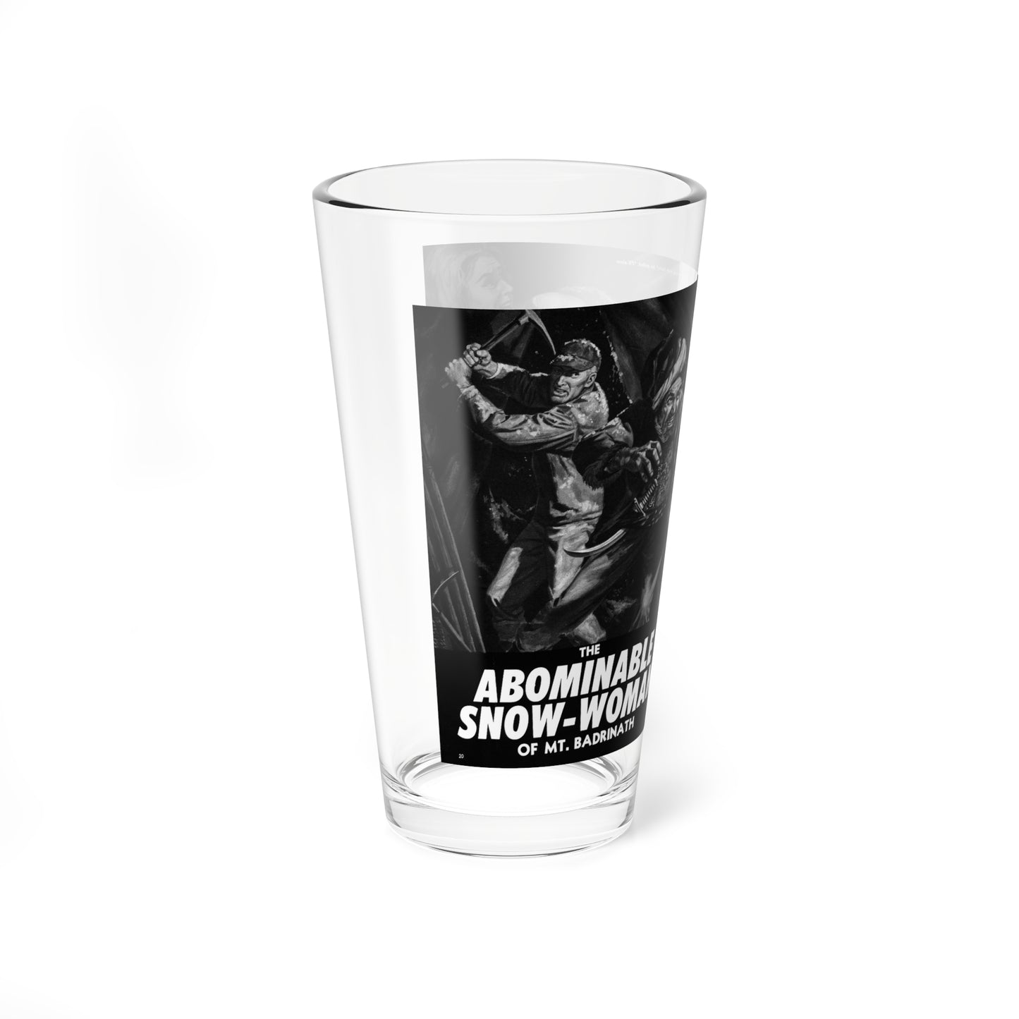 The Abominable Snow-Woman, Man's Daring, November 1962 (Magazine Illustration) Pint Glass 16oz-Go Mug Yourself