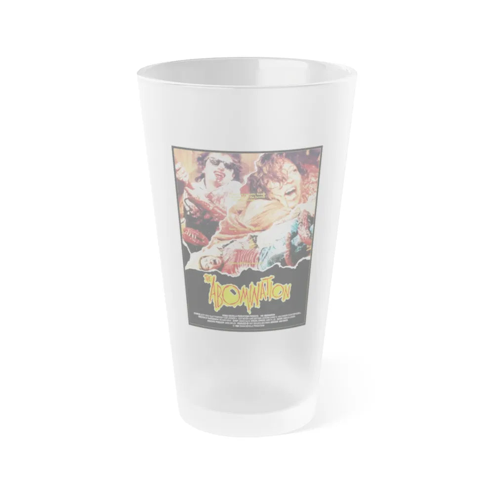 THE ABOMINATION 1986 Movie Poster - Frosted Pint Glass 16oz-16oz-Frosted-Go Mug Yourself