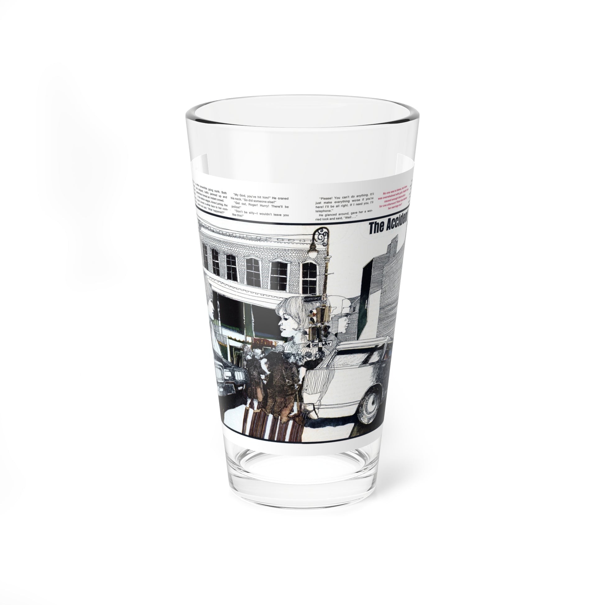 The Accident, Redbook, May 1967 (Magazine Illustration) Pint Glass 16oz-16oz-Go Mug Yourself