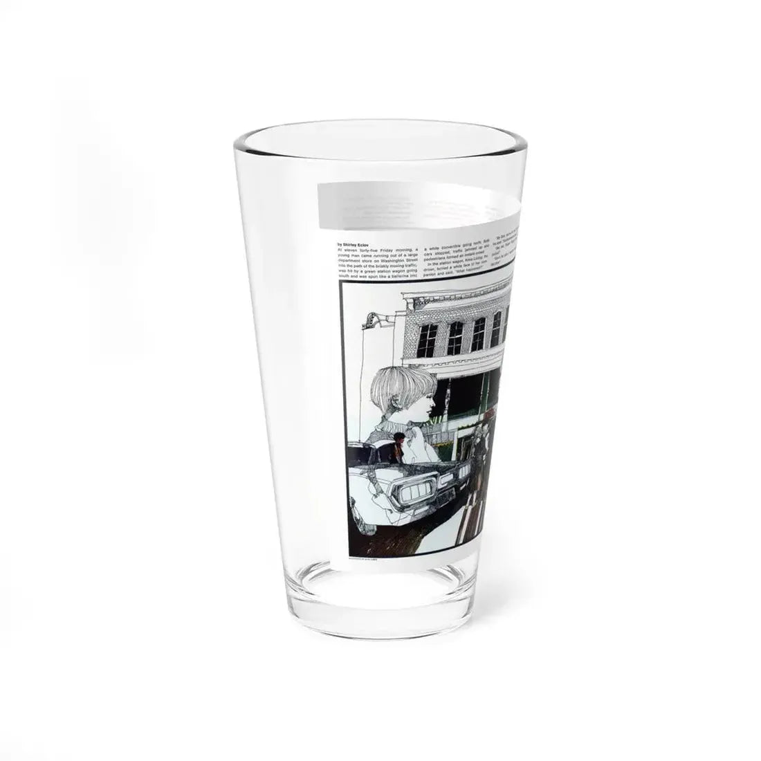 The Accident, Redbook, May 1967 (Magazine Illustration) Pint Glass 16oz - Go Mug Yourself
