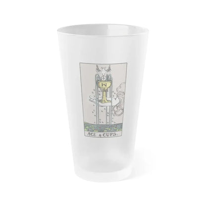 The Ace of Cups (Tarot Card) Frosted Pint Glass 16oz Default Title - Go Mug Yourself