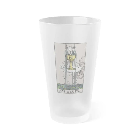 The Ace of Cups (Tarot Card) Frosted Pint Glass 16oz Default Title - Go Mug Yourself