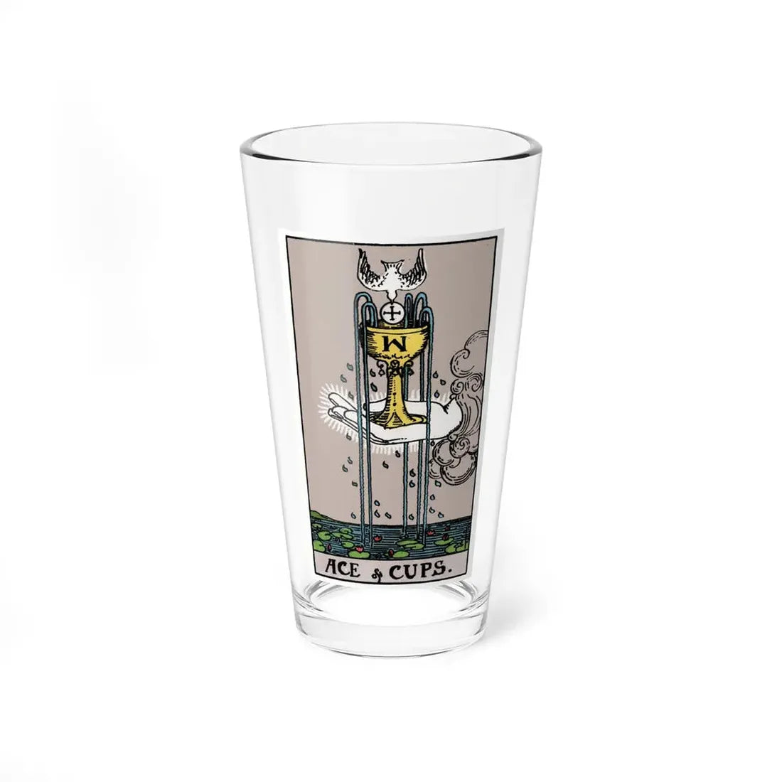 The Ace of Cups (Tarot Card) Pint Glass 16oz 16oz - Go Mug Yourself