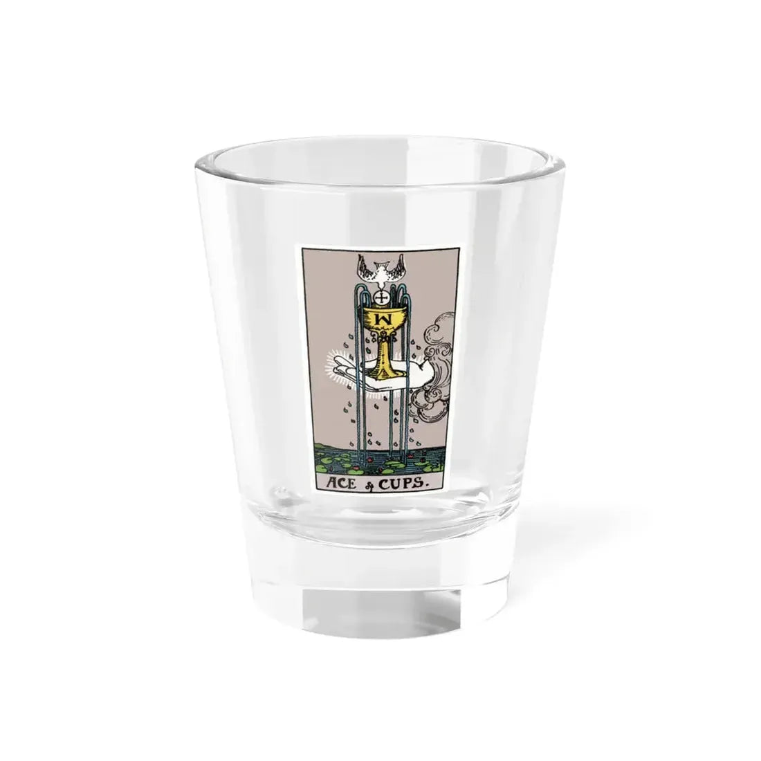 The Ace of Cups (Tarot Card) Shot Glass 1.5oz 1.5oz - Go Mug Yourself