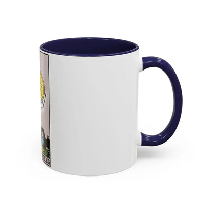 The Ace of p of Pentacles (Tarot Card) Accent Coffee Mug - Go Mug Yourself
