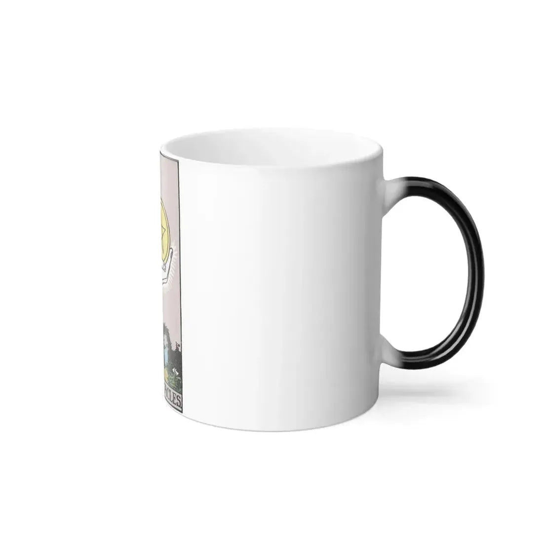 The Ace of p of Pentacles (Tarot Card) Color Changing Mug 11oz - Go Mug Yourself