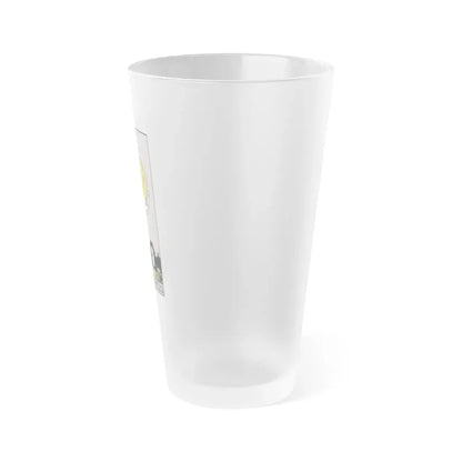 The Ace of p of Pentacles (Tarot Card) Frosted Pint Glass 16oz - Go Mug Yourself